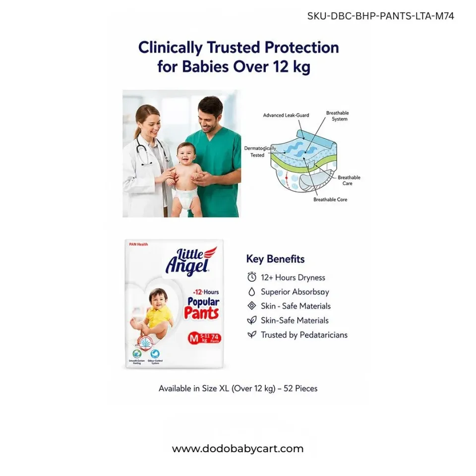 Little Angel Popular Diaper Pants — M