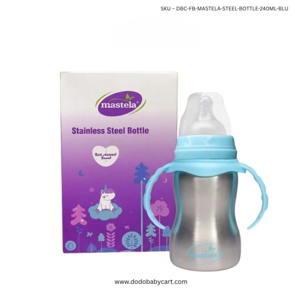 Mastela Stainless Steel Baby Feeding Bottle with Handles